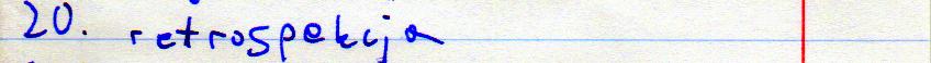 20. retrospekcja